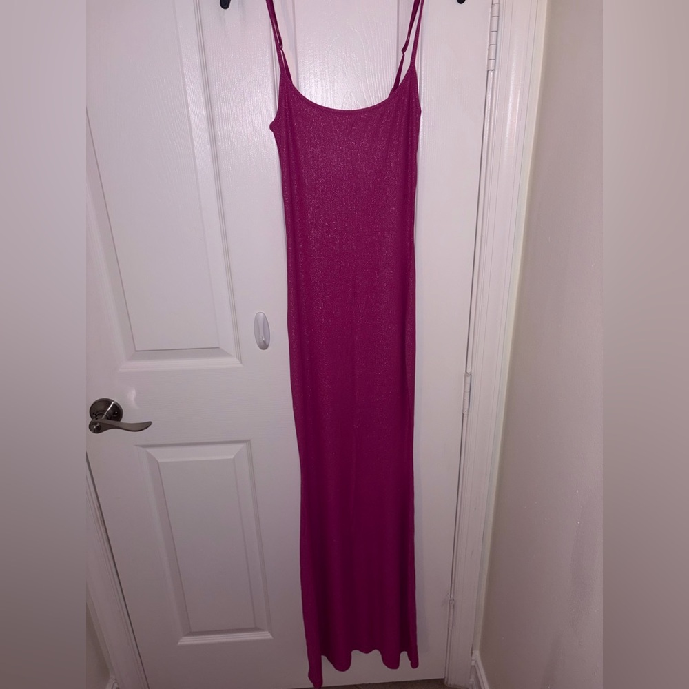 SKIMS Vibrant Pink Maxi Dress